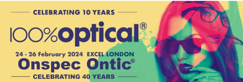 Simon Murray 100%Optical Exhibition Excel London February 24-26 2024